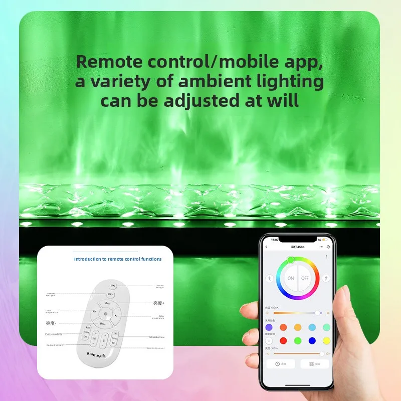3D padrão de água dinâmica luz ondulação de água arruela de parede fundo luz de parede atmosfera luz decorativa