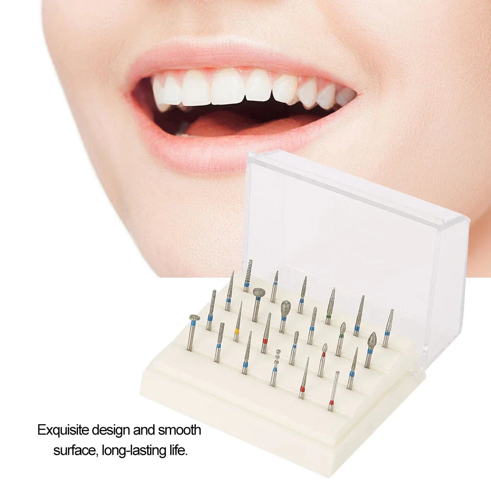 24 Holes Dental Burs Holder + Dental Disinfect Aluminium Instrument Diamond Burs Drill High Speed Block Box Teeth Whitening Tool