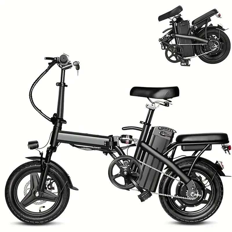 Electric Mountain Folding Bike For Adults, 400W Peak Motor Electric Dirt Bike For Adults, 14