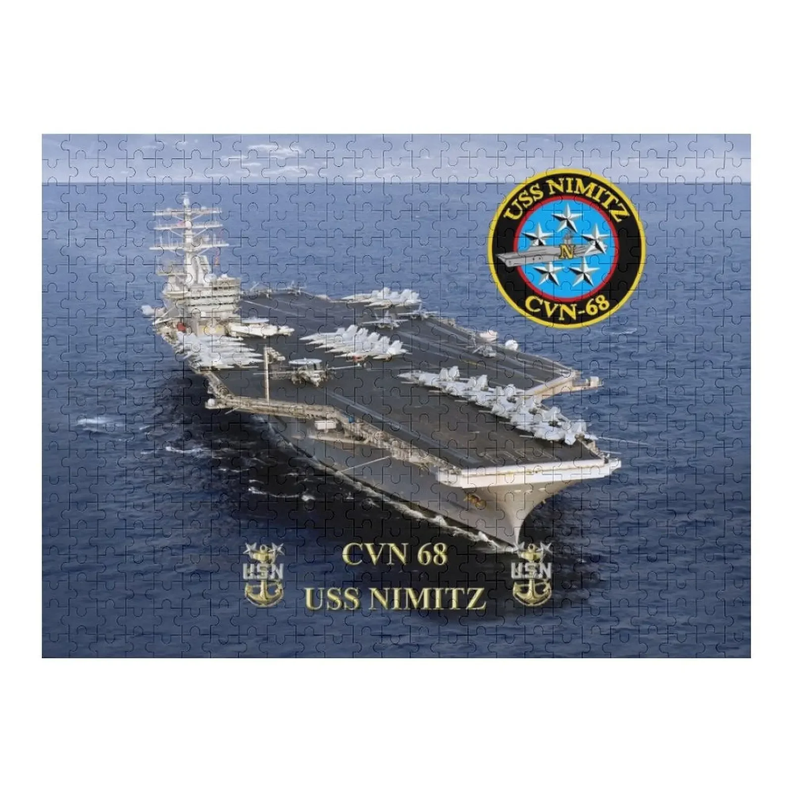 

CVN-68 USS Nimitz, головоломка с фото, именем на заказ, детская игрушка, головоломка для взрослых, персональные игрушки, головоломка