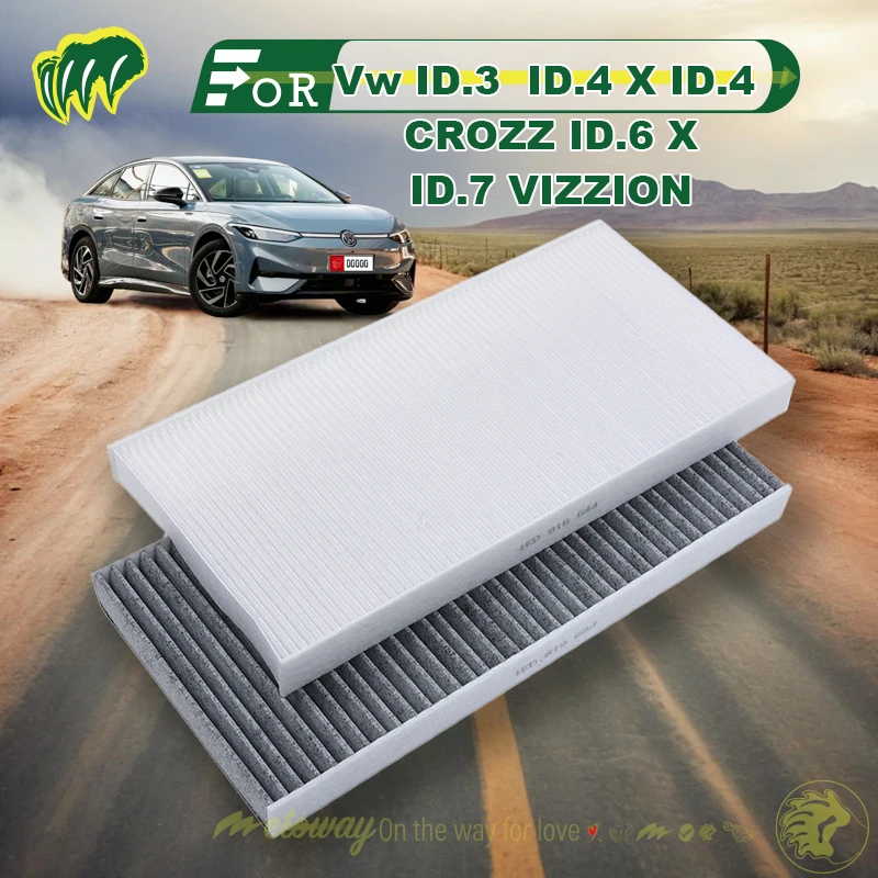 For Vw ID.3  ID.4 X ID.4 CROZZ ID.6 X CROZZ ID.7 VIZZION  Car Air Conditioner FilterReplace Accessory Replace Filter 2piece set