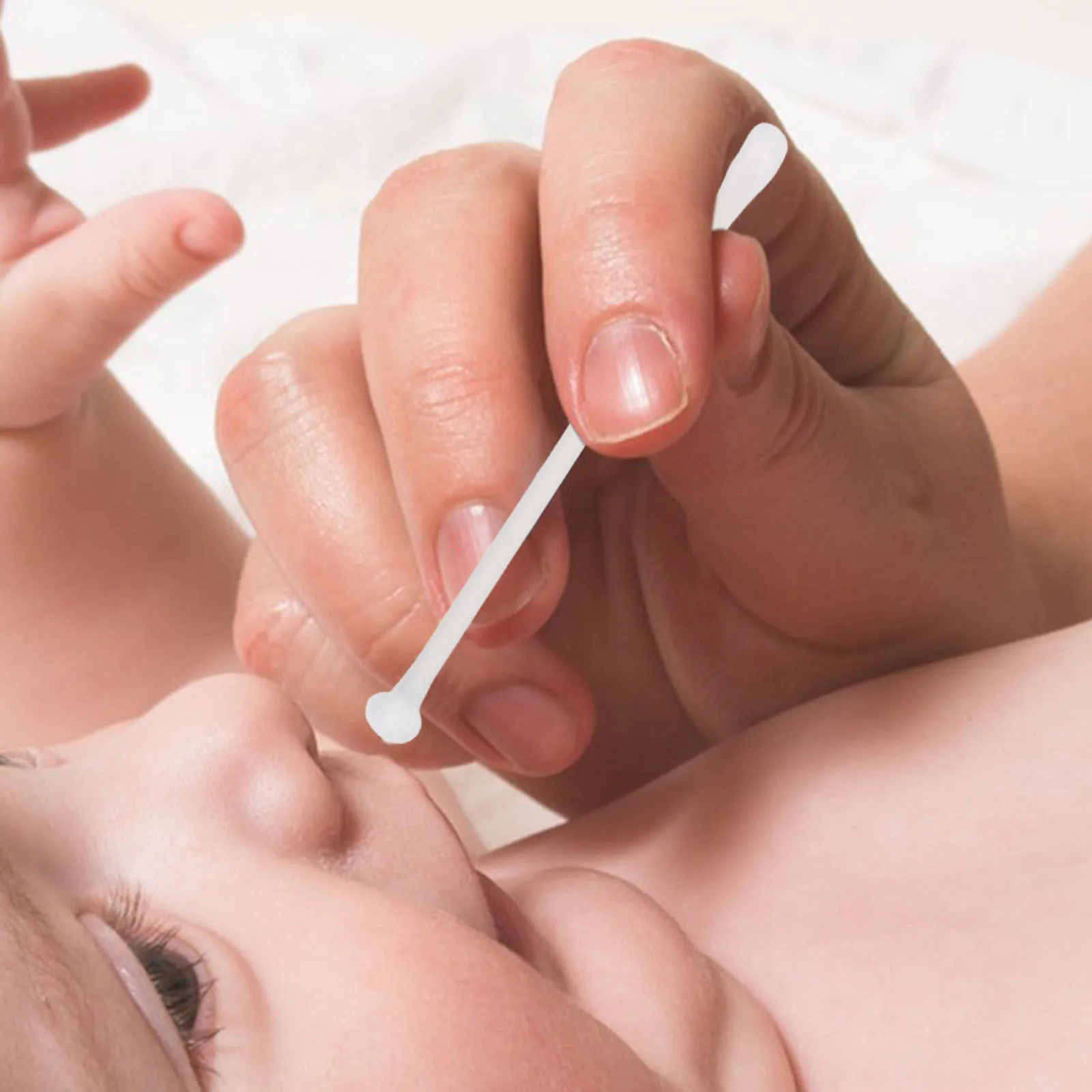 3 صناديق مسحات قطنية للأذن مزدوجة الأطراف أداة تنظيف الأذن للاستعمال مرة واحدة باللون الأبيض مقبض قوي أعواد قطنية #2