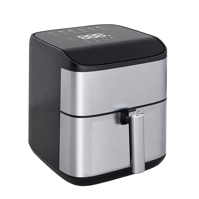 

5L Capacity Air Fryer Oven Quick Easy Oil-Free Stainless Steel Square Crisps Roasts Reheats Dehydrates Household Meals