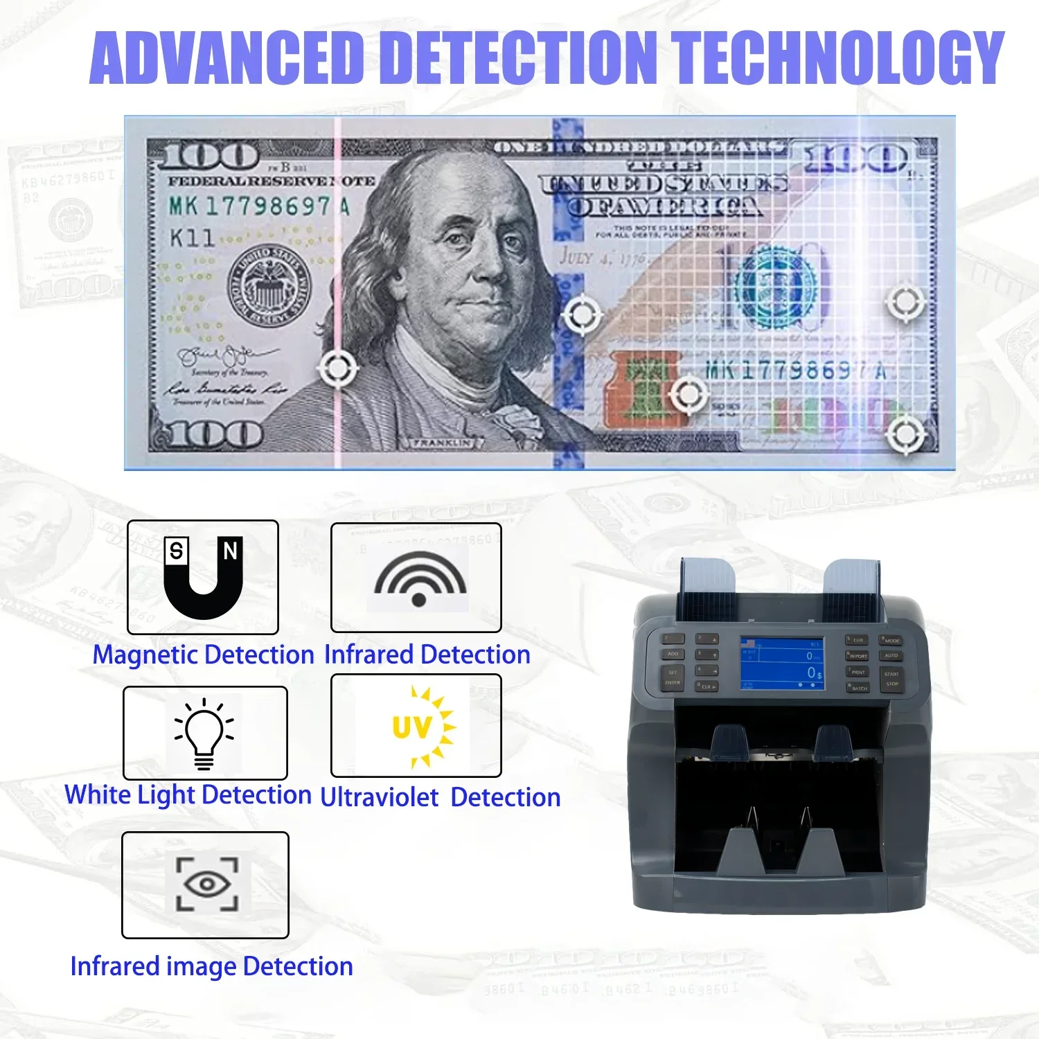 ベストセラー紙幣計数機 H-8900 分類機 紙幣計数機 ビルカウンター