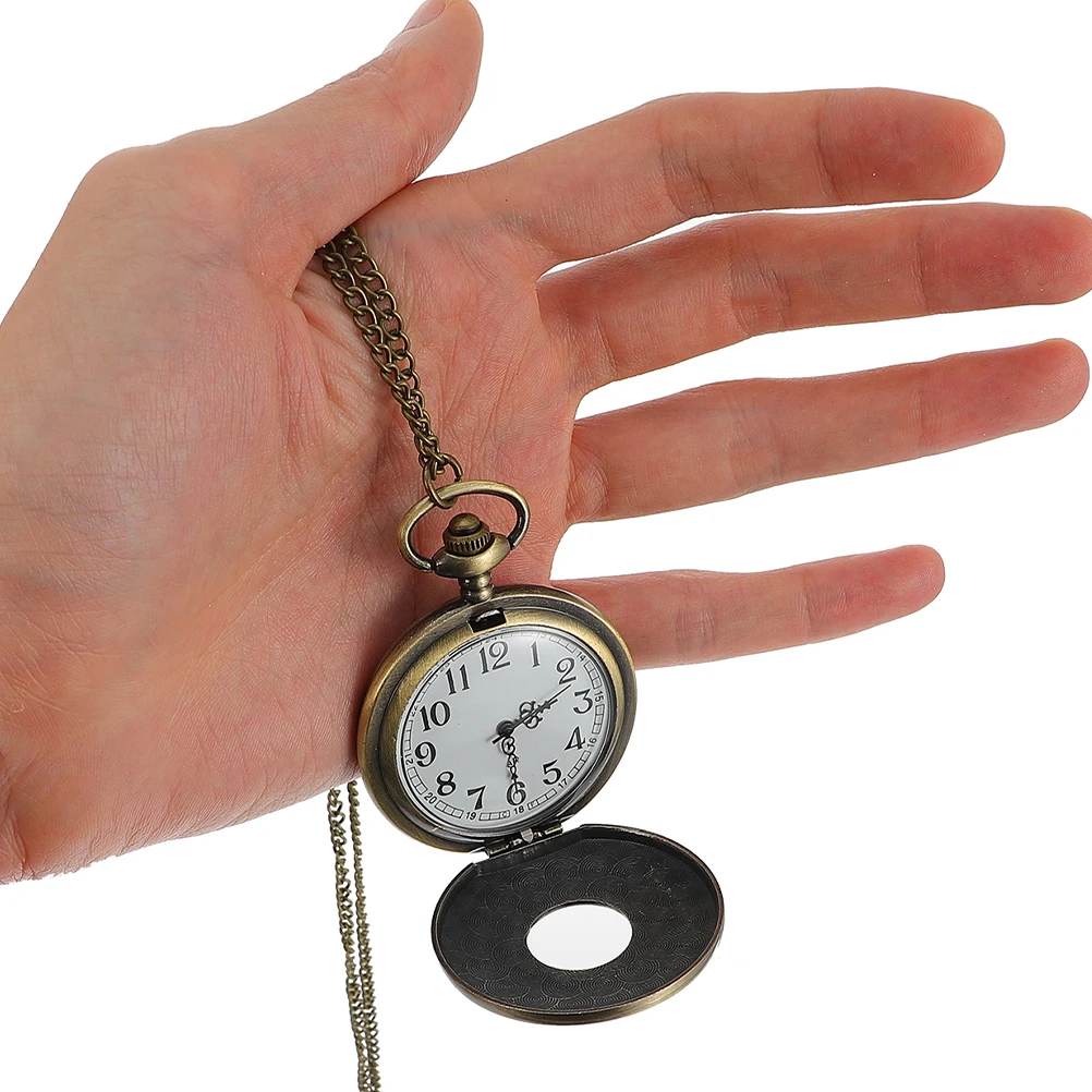2 шт., карманные часы в стиле ретро в стиле стимпанк, римские цифры, кварцевый механизм, винтажная одежда, износостойкие мужские подвесные часы для особых случаев