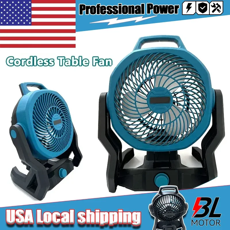 

Настольный/напольный вентилятор для кемпинга, многофункциональный, с регулируемой головкой, 3 скорости, совместим с Makita