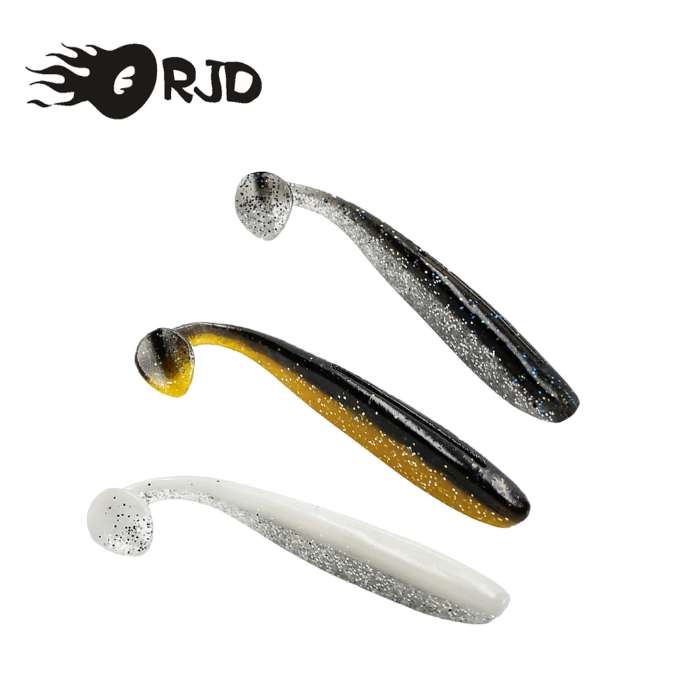 

ORJD Artificial Fishing Bait Spiner Wobbler 55mm-120mm Shad Bass T Tail Jigging Pesca Silicone Easy Shinner Soft Fishing Lure