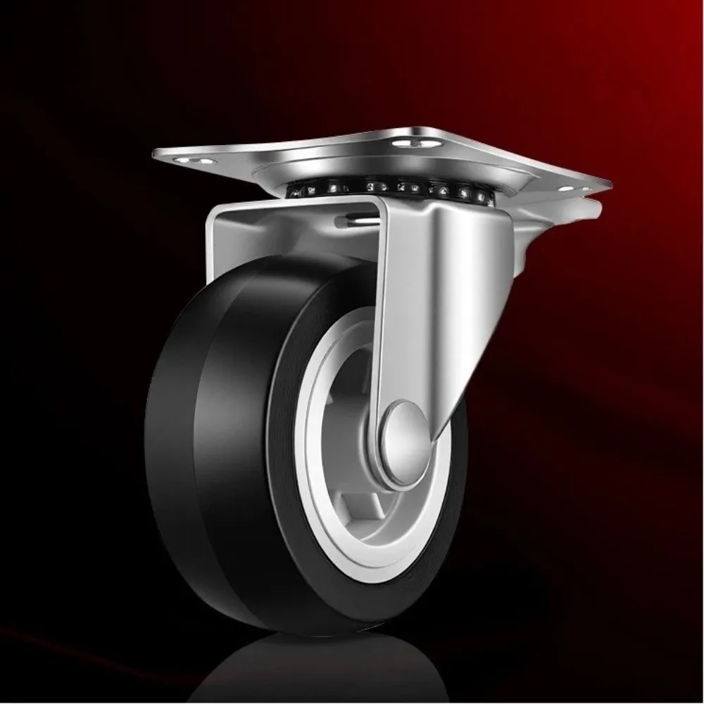 

4pcs Quality 1.5 inches Wheel Caster Heavy Duty PVC Rubber Furniture Wheels No Noise Quiet Swivel Casters Furniture