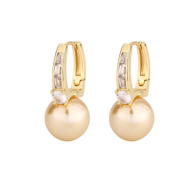 Japan akoya white pearl AAAA 9-10mm 10-11mm 12-13mm 13-14mm 11-12mm Natural pearl earrings gold pearl gilt bronze