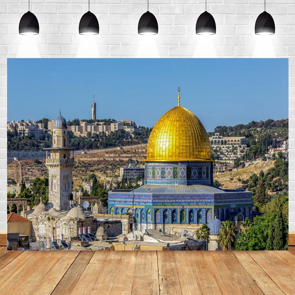 خلفية مشهد القدس للمناسبات الدينية اليهودية وحفلات الحاج ومهرجان التصوير الفوتوغرافي وخلفية استوديو الصور دعائم كشك الصور