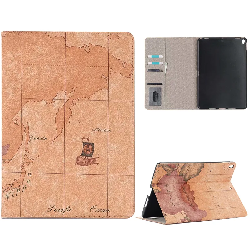 

Map Style Tablet Case For iPad 2024 2025 A16 Air Pro MINI 3 4 5 6 7 8 9 10th 11th Generation 10.9 10.2 11 12.9 13 inch Cover
