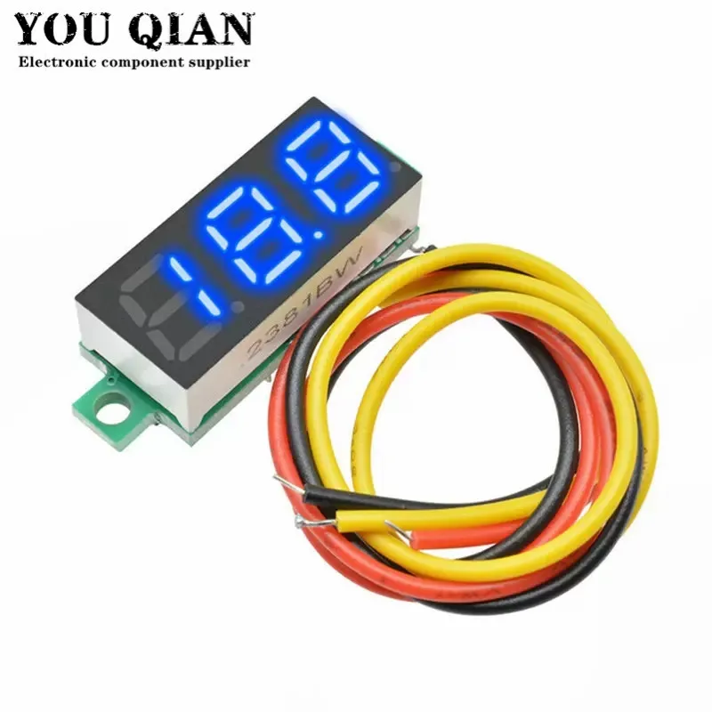 0.28 inch DC 0-100V 3-Wire Mini Gauge voltage meter Voltmeter LED Display Digital Panel Voltmeter Meter Detector Monitor Tools