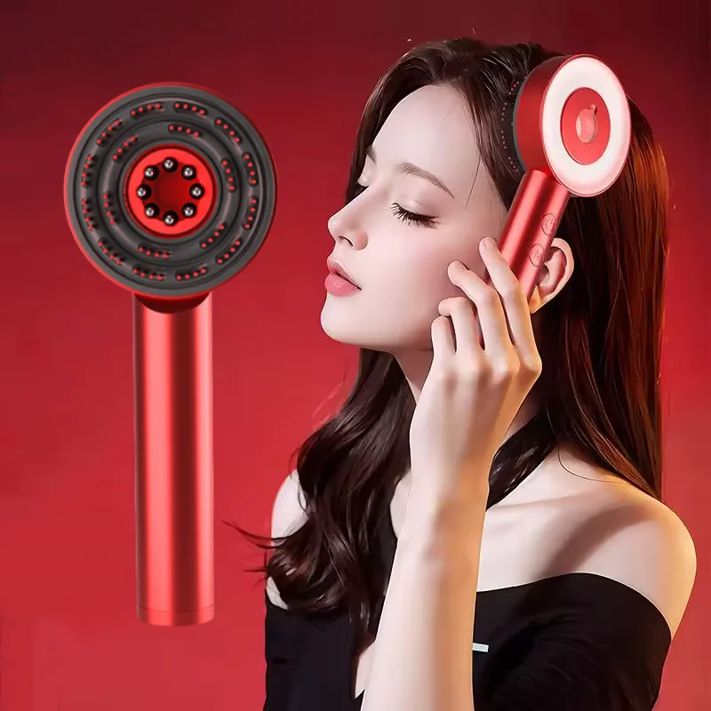 

Электрическая щетка для волос, массажер для головы, расческа для кожи головы с ручными массажными скрубберами для волос с мягкой силиконовой щеткой, массажер для головы