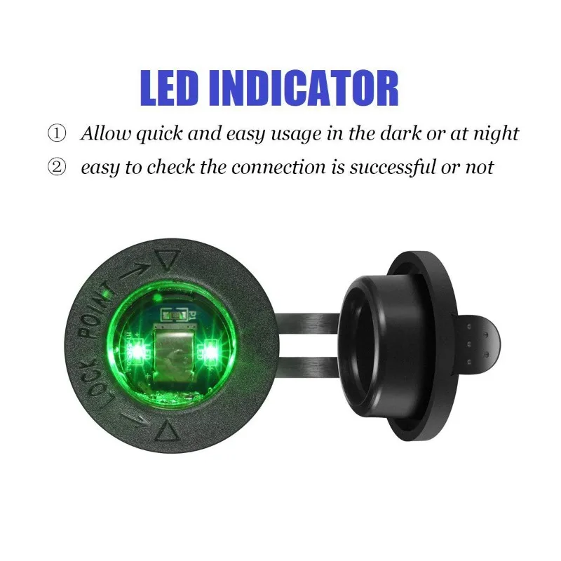 IP65 Водонепроницаемая розетка 12 В с синим светодиодом, универсальная розетка прикуривателя для автомобиля, грузовика, лодки, мотоцикла, модификации IP65 Водонепроницаемая розетка 12 В с синим светодиодом, универсальная розетка прикуривателя для автомобиля, грузовика, лодки, мотоцикла, модификации