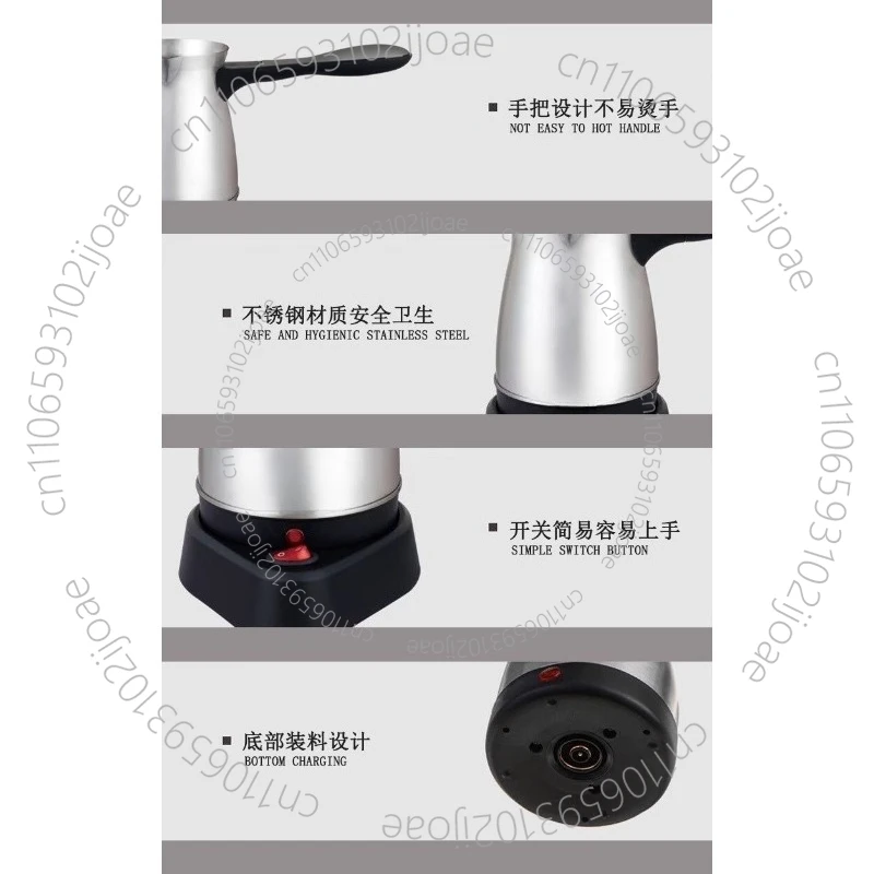 Ekspres do kawy elektryczny ze stali nierdzewnej 304 o mocy 800 W - wielofunkcyjny czajnik do kawy, herbaty i gorącej wody (do użytku domowego i biurowego)