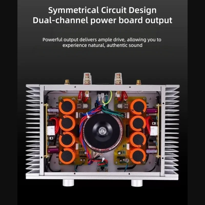 HiFi Stereo Power Amplifier Pure Class A Audio Amp Transformer Power Supply Large Capacitor Home Audio Amplifier