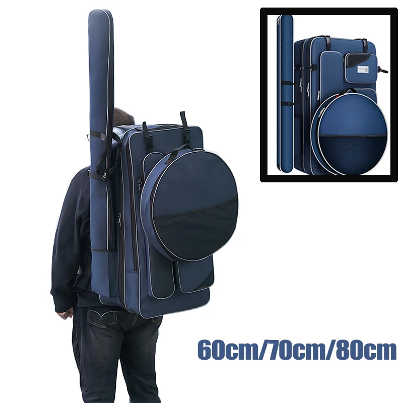 

60cm 70cm 80cm Oxford Multifunction Fishing Chair Bag Backpack Rod Bags For Tackle Fish Lures Pliers Umbrella Storage Tool Case