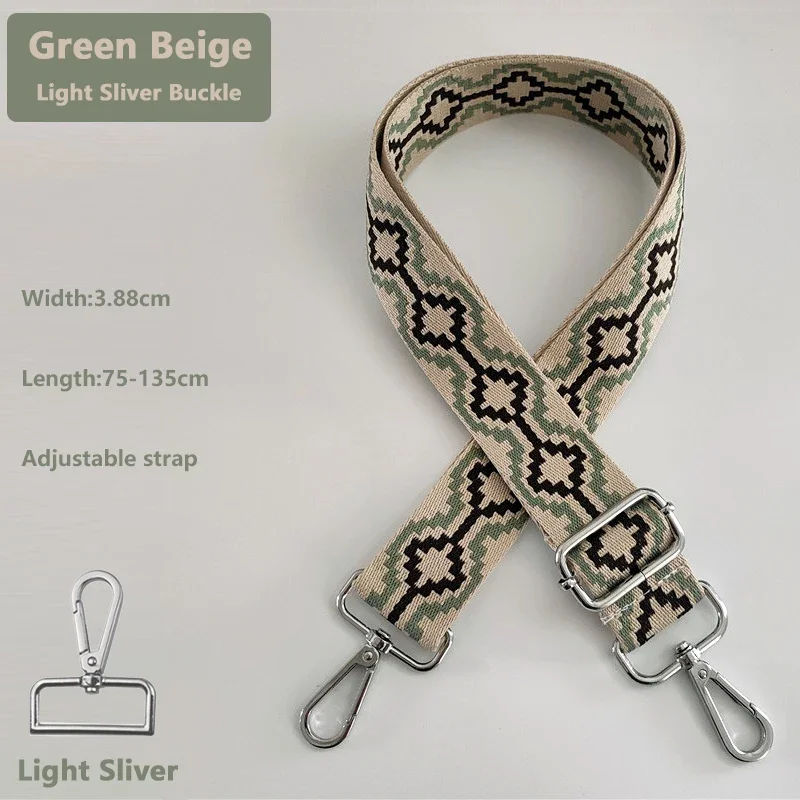 Adjustable Length Bag Strap Fashionable Full-colour Printing Women Messenger Belts Replacement Crossbody Handbag Shoulder Strap