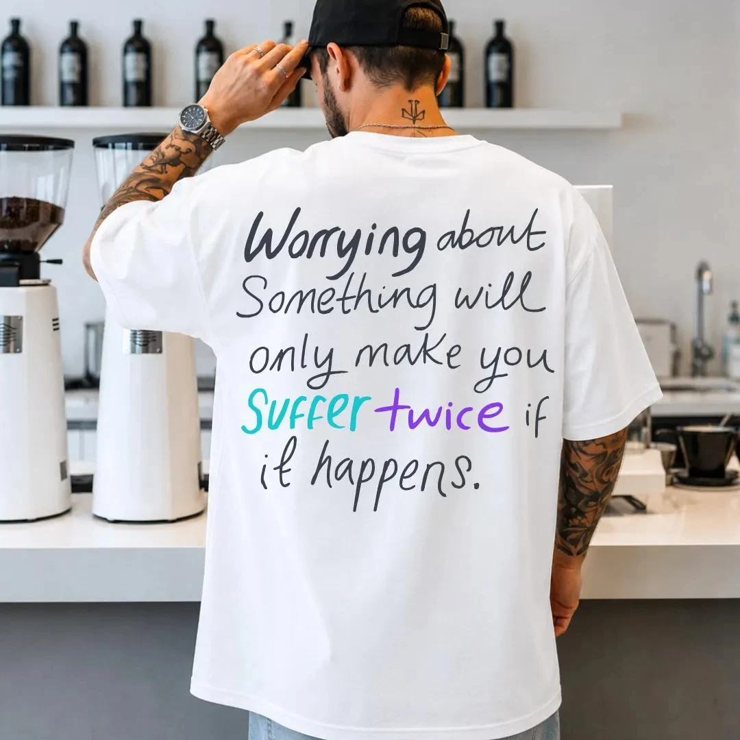 Summer Casual Fashion, Loose and Comfortable Short-sleeved Top, Positive Mindset T-shirt, Suitable for Both Men and Women