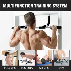 Puxar para cima barra para porta portátil treino de corpo superior interior multi-funcional exercício pendurado barra de fitness trainer equipamentos para casa 6 principais vendas ginásio barra - №1