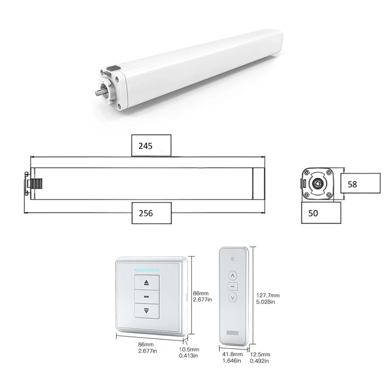 Alexa Google Control Smart Zigbee Home Automation Electric Automation Motor Automatic Track Rail Rod Curtain Motor
