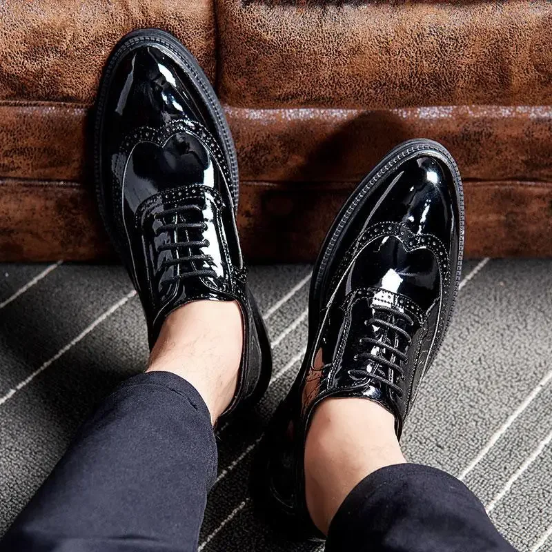 

Мужская обувь Женская Повседневная Итальянская Классическая обувь для отдыха работы в британском стиле повседневная кожаная обувь для мужчин