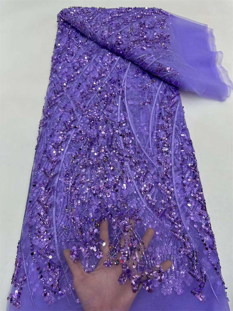 

Роскошная искусственная ткань, свадебная ткань, высококачественные свадебные ткани, французские нигерийские блестки, вышитая на тюле, 5 ярдов