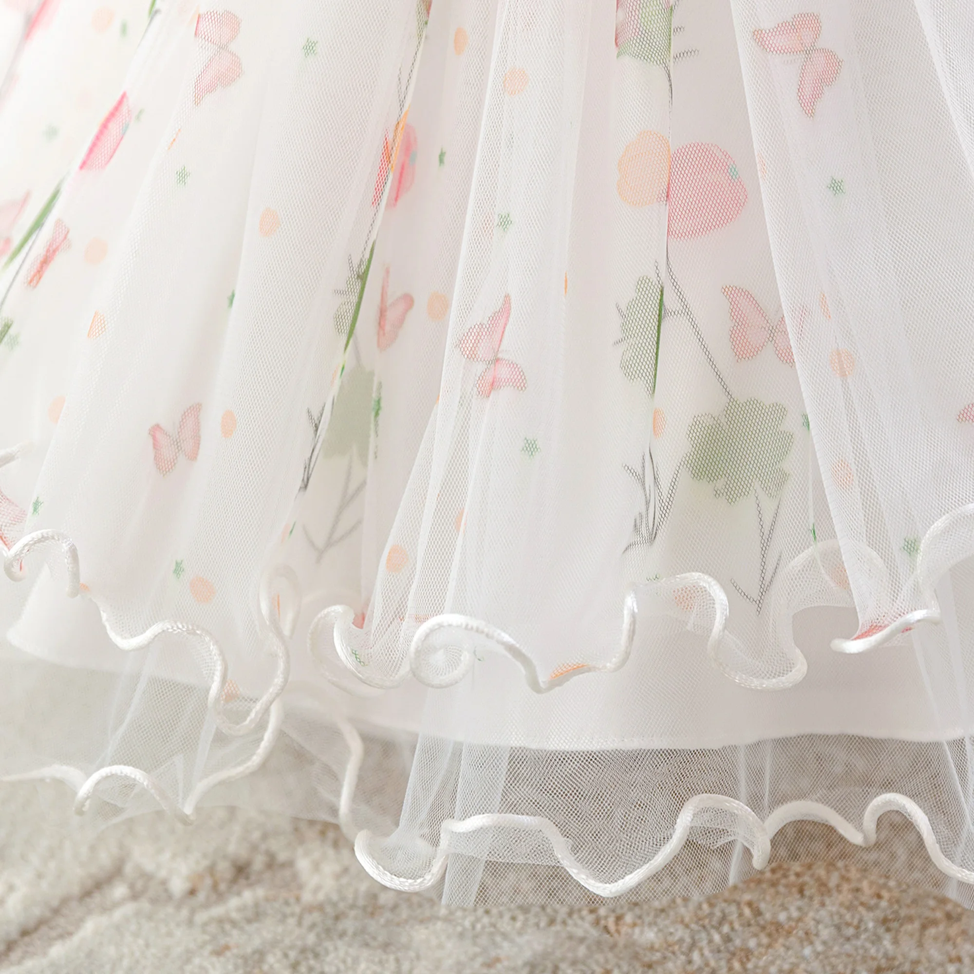 Sommer-Taufkleider für Babymädchen Kleinkind-Tüllkleider für den 1. Geburtstag Elegante Hochzeits-Brautjungfernkleider Abendgarderobe – Detail 29