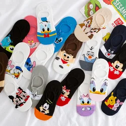 Disney Cartoon Short Socks Slipper Stitch Boat Socks Printed Happy Invisible Summer Mickey Mouse Donald Duckwomen Cotton Socks