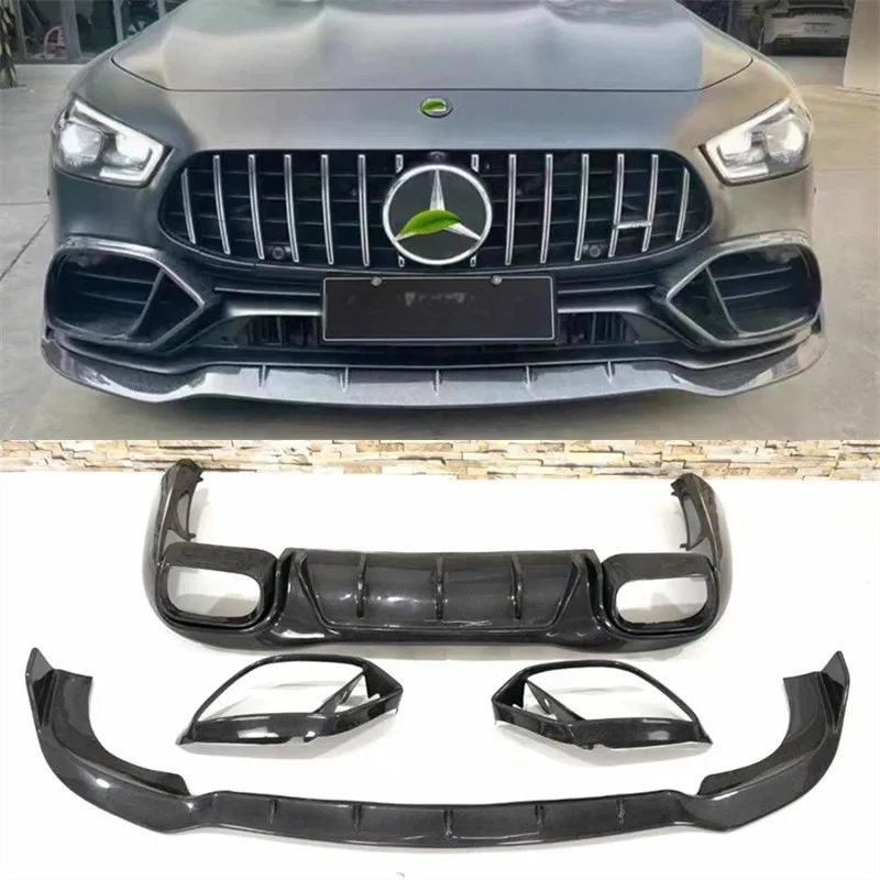 メルセデスベンツ AMG GT50 GT53 2019 2020 2021 2022 2023 2024 ReaI カーボンファイバーバンパーフロントリップリアリップエアインテークスポイラーキット