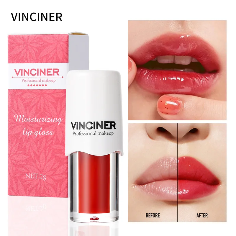 VINCINER 7 colori idratante lucidalabbra texture lucida riparazione illumina le labbra resa cromatica a lunga durata rossetto liquido moda