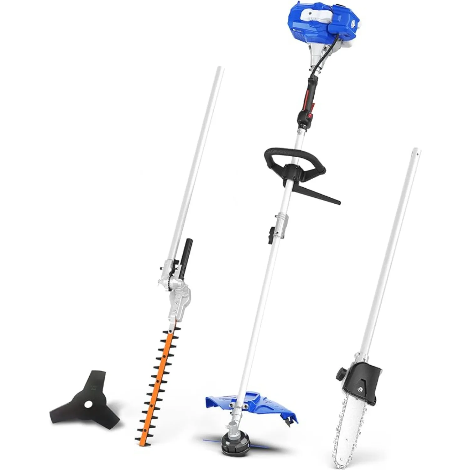 NEW 26cc Weed Wacker Gas Powered, String Trimmer/Edger, Pole Saw, Hedge Trimmer and Brush Cutter Blade, 4-in-1 Multi Yard Care