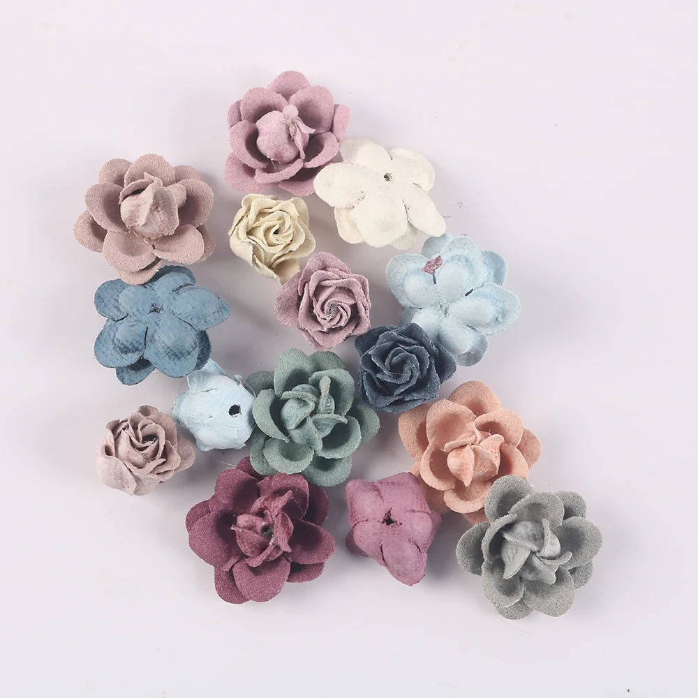 1 Pcs of Shoe Flowers Leather Pendant Jewelry DIY Shoe Flowers Handmade Cloth Shoes Bag Flowers Camellia