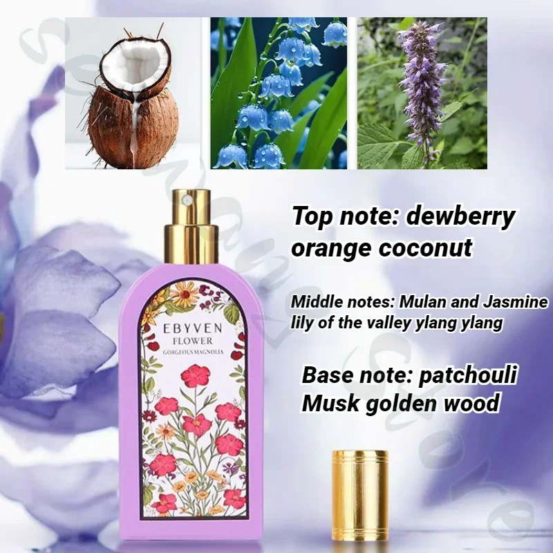 Perfumy do ciała o długotrwałym zapachu, naturalny świeży zapach kwiatowy, Gardenia, Magnolia, Jasmine Light Fragrance 50ml