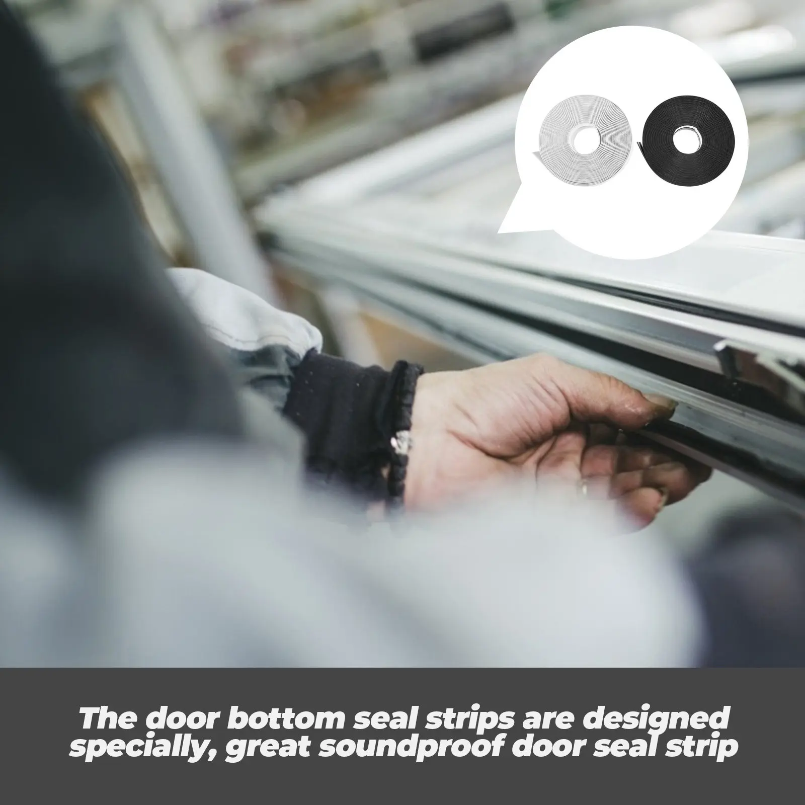 

2 шт. самоклеящиеся уплотнительные ленты для дверей и окон, звукоизоляционные, предотвращающие сквозняки, шумопоглощающие, прочные, защитные