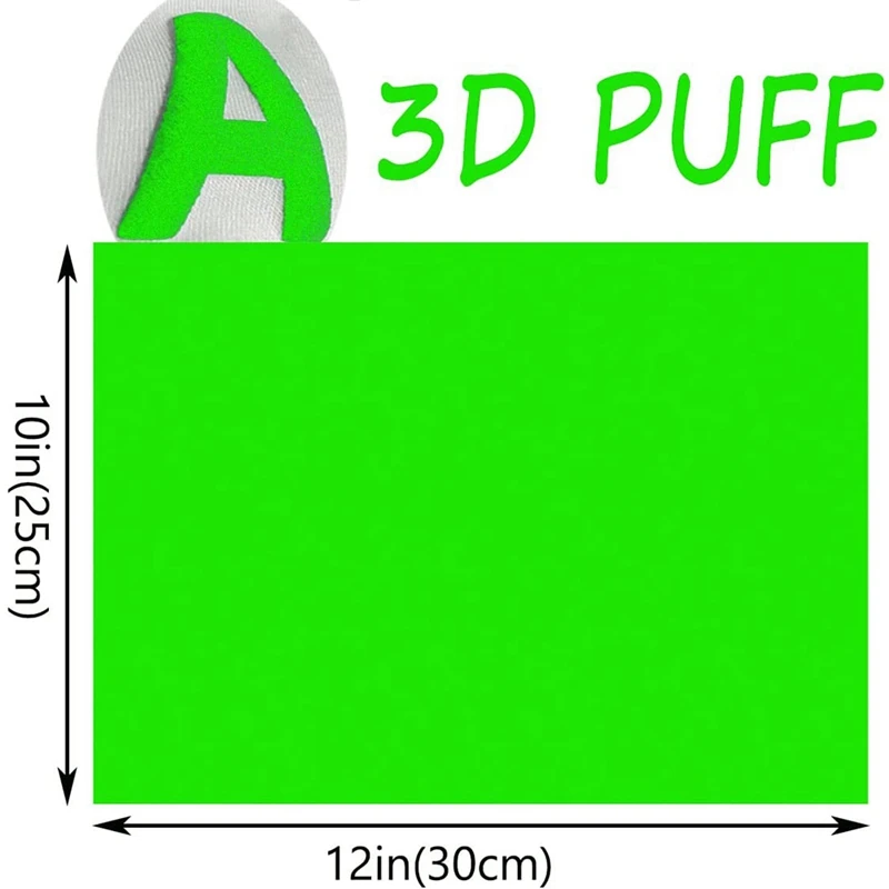 Folha de vinil de transferência de calor 3D HTV Pacote de filme de imprensa fluorescente luminosa Ferro em vinil que muda de cor para roupas de camisa