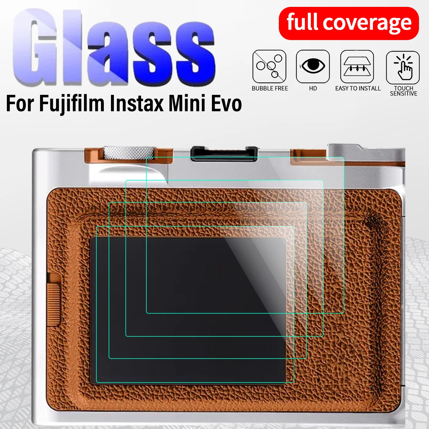 For FUJIFILM Instax Mini EVO Camera Screen Protector Full Cover Clear Tempered Glass Films For Instax Mini EVO Accessories