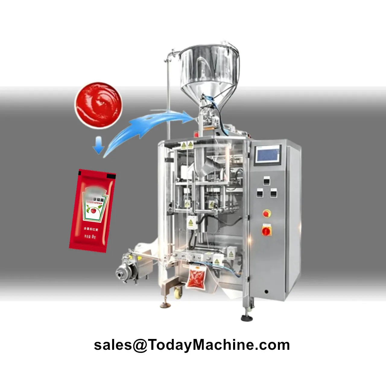 Automatic Collar Type Nuts Cocoa Coffee Bean Chips Sachet Bag Filling Packing Machine