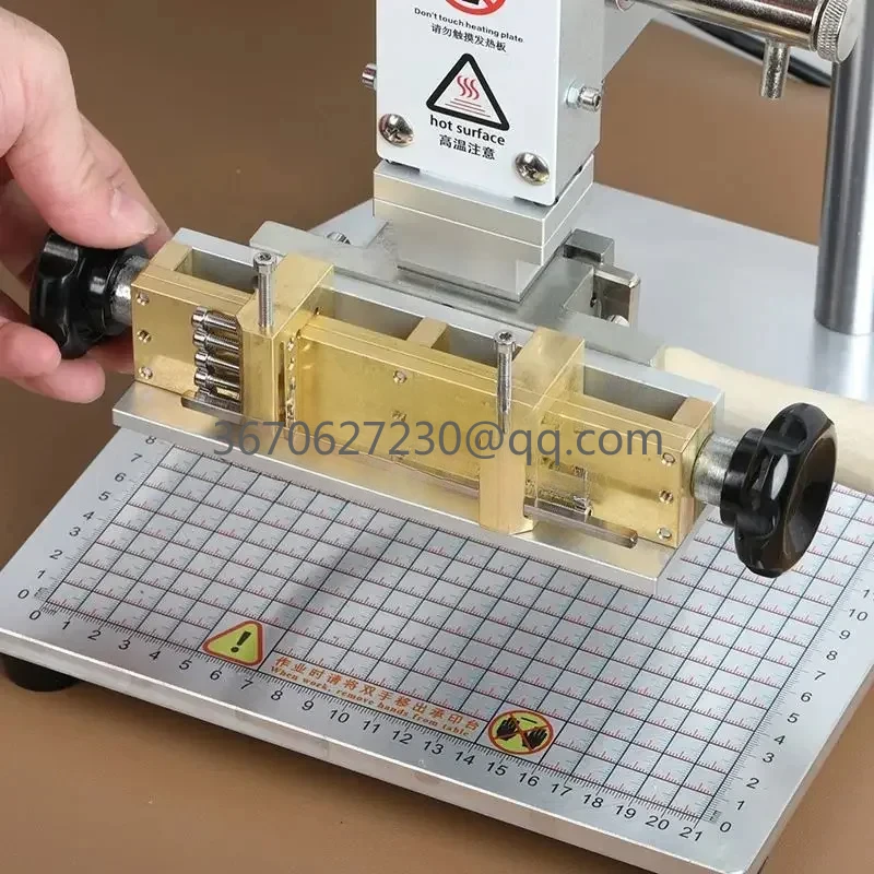 Customized Logo Seal Digital Hot Press Stamping Machine Leather Embossing 90 Manual