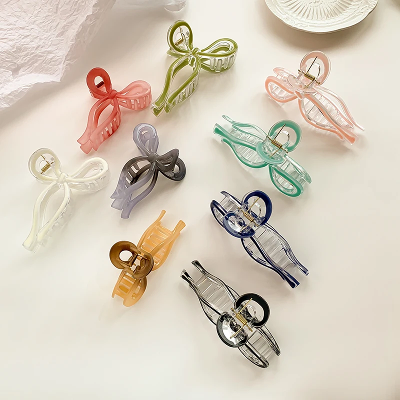 AISHG Fermagli per capelli granchio per donna Shark Jelly Trasparente Artiglio Clip Forbici Forma Morsetto Barrette Tornante Accessori per capelli