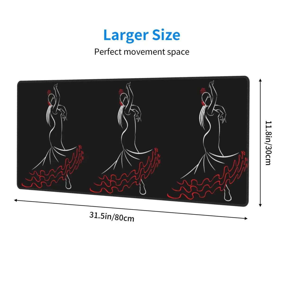 Large Mouse Pad Spain Flamenco Dancer Front Gamer PC Laptop Mats Keyboard Carpet Computer Gaming Office Accessories Desk Mat
