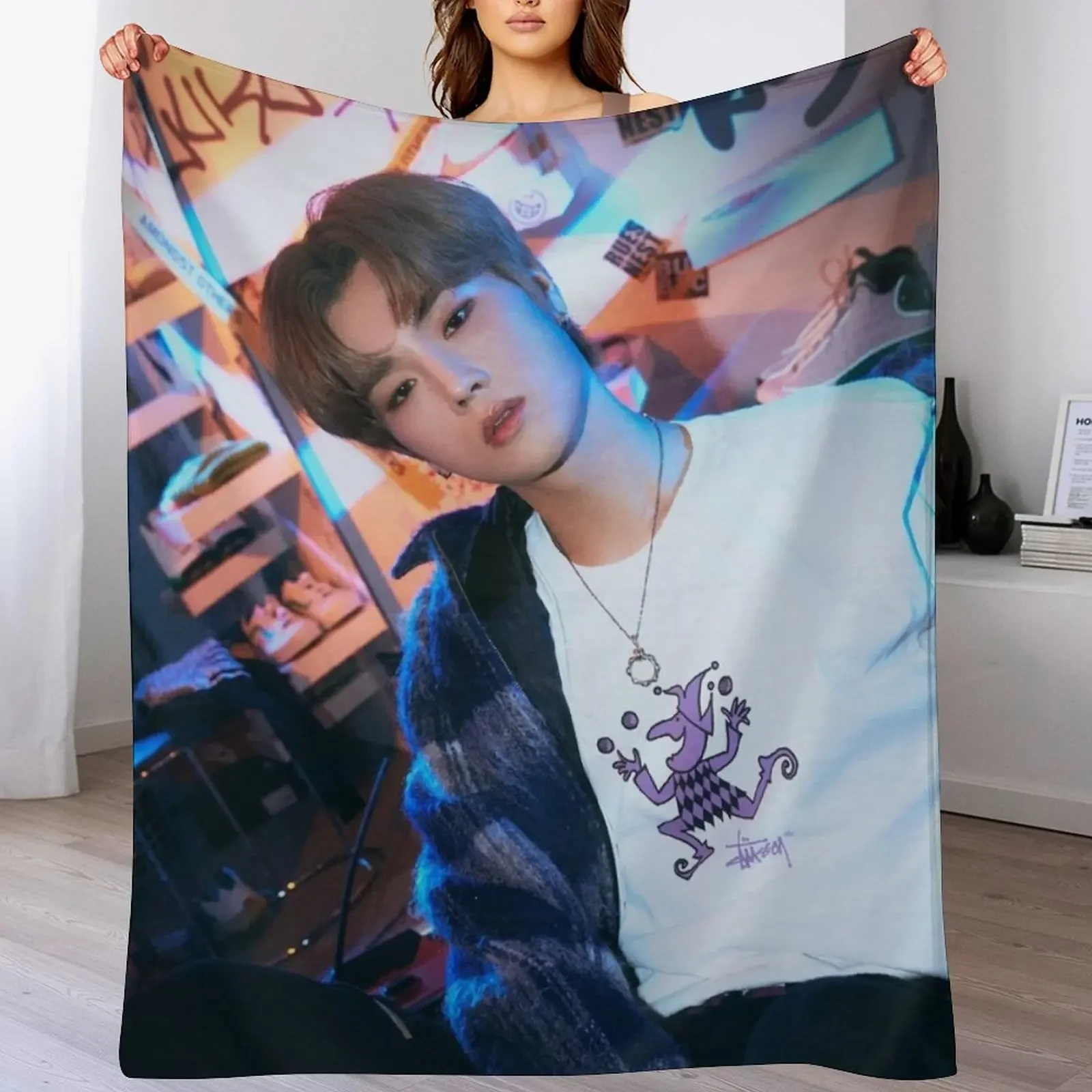 

Xdinary Heroes Jungsu Throw Blanket funny gift Summer Luxury Throw for winter Blankets