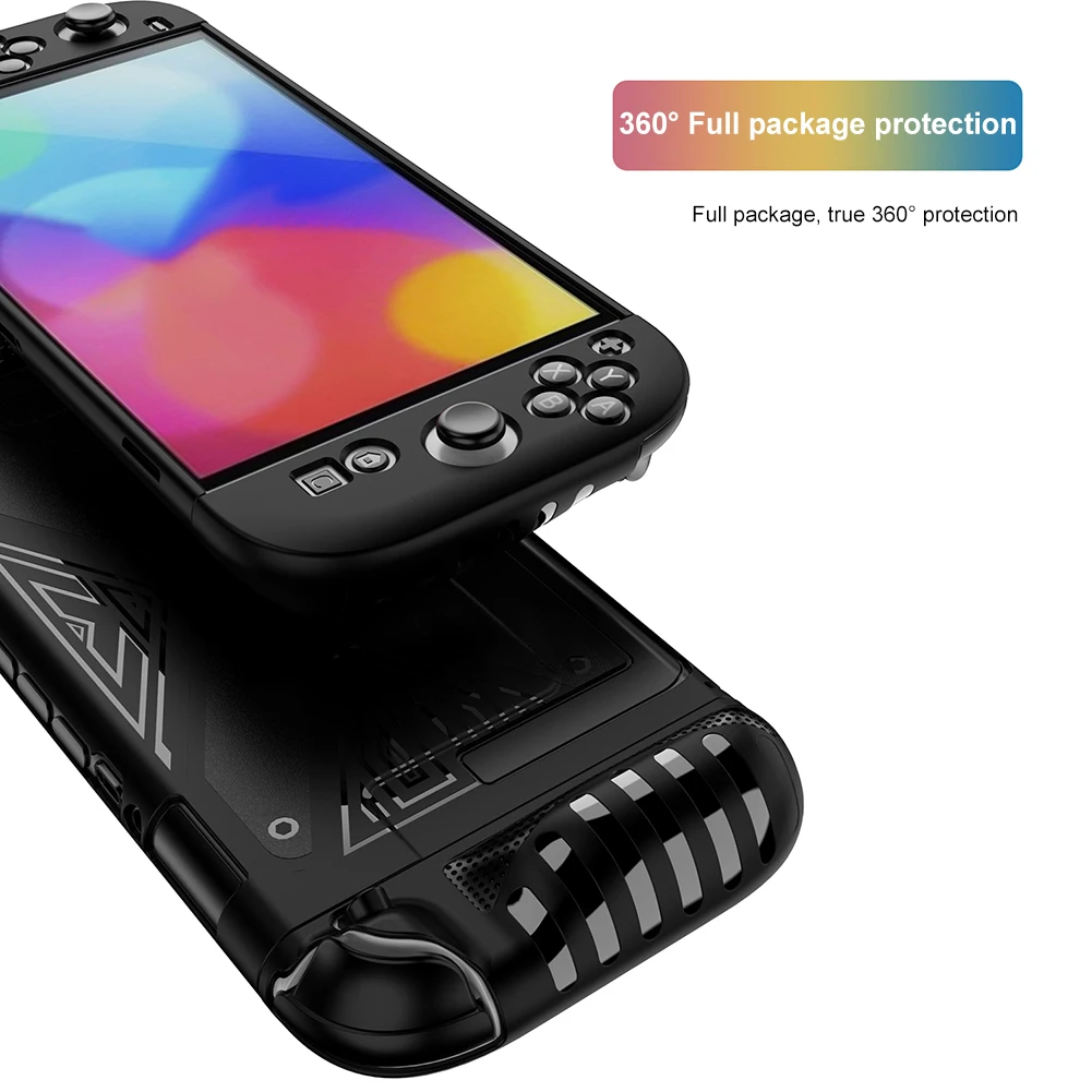 TPU Case for Switch 2 Console Ergonomic Handle Grip Cover Shockproof Protective Cover Anti-Scratch TPU Protection Case Anti-slip