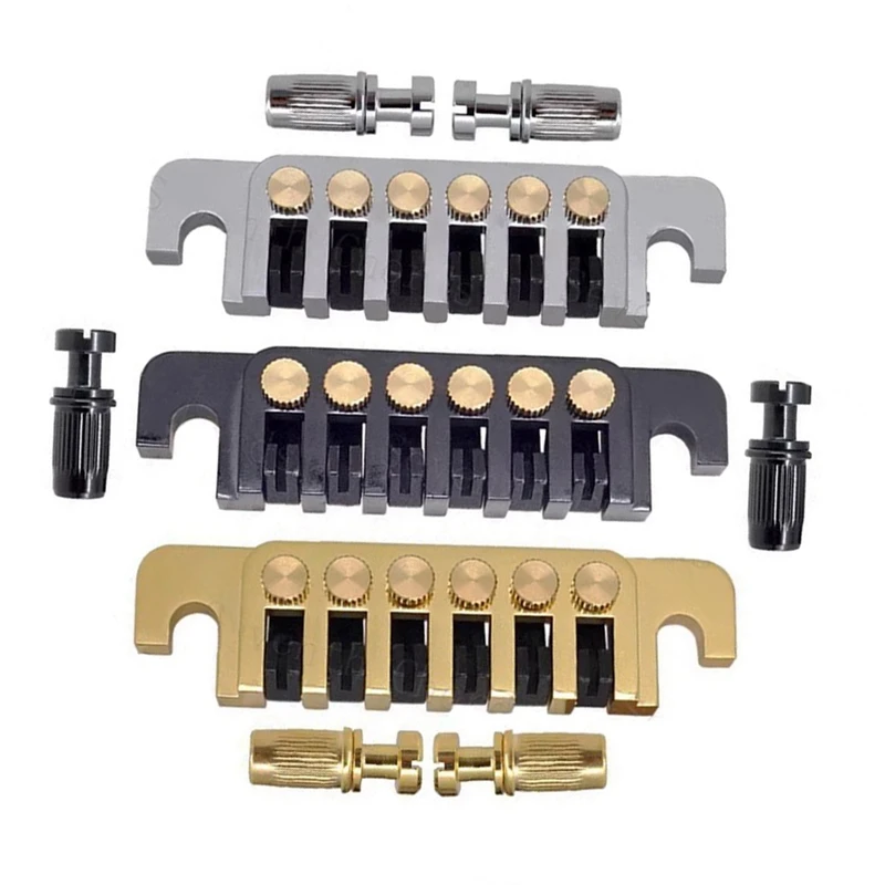 LP Electric Guitar TP-6 Bridge Frame Stop Rod 70S Bridge Tailpiece Tailpiece String Code LP/SG/ES/EPI Durable Easy Install Gold