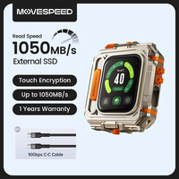 MOVESPEED GD10 1050MB/s External SSD 2TB 1TB Touchscreen Encryption USB3.2  Gen2 Type C Hard Drive for iPhone 15/16 PS4 PS5 PC