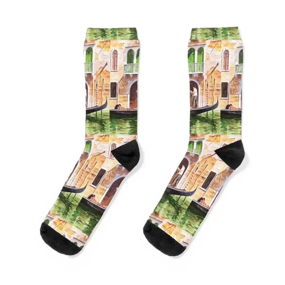 Venice - The Green Shutters Socks essential Soccer hockey compression Designer Man Socks Women's