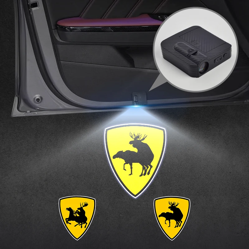 Для розыгрыша Лось и Лошади Эмблема XC60 XC90 Автомобильный дверной светильник Лампа приветствия Беспроводной лазерный проектор Авто украшение HD LED Для розыгрыша Лось и Лошади Эмблема XC60 XC90 Автомобильный дверной светильник Лампа приветствия Беспроводной лазерный проектор Авто украшение HD LED