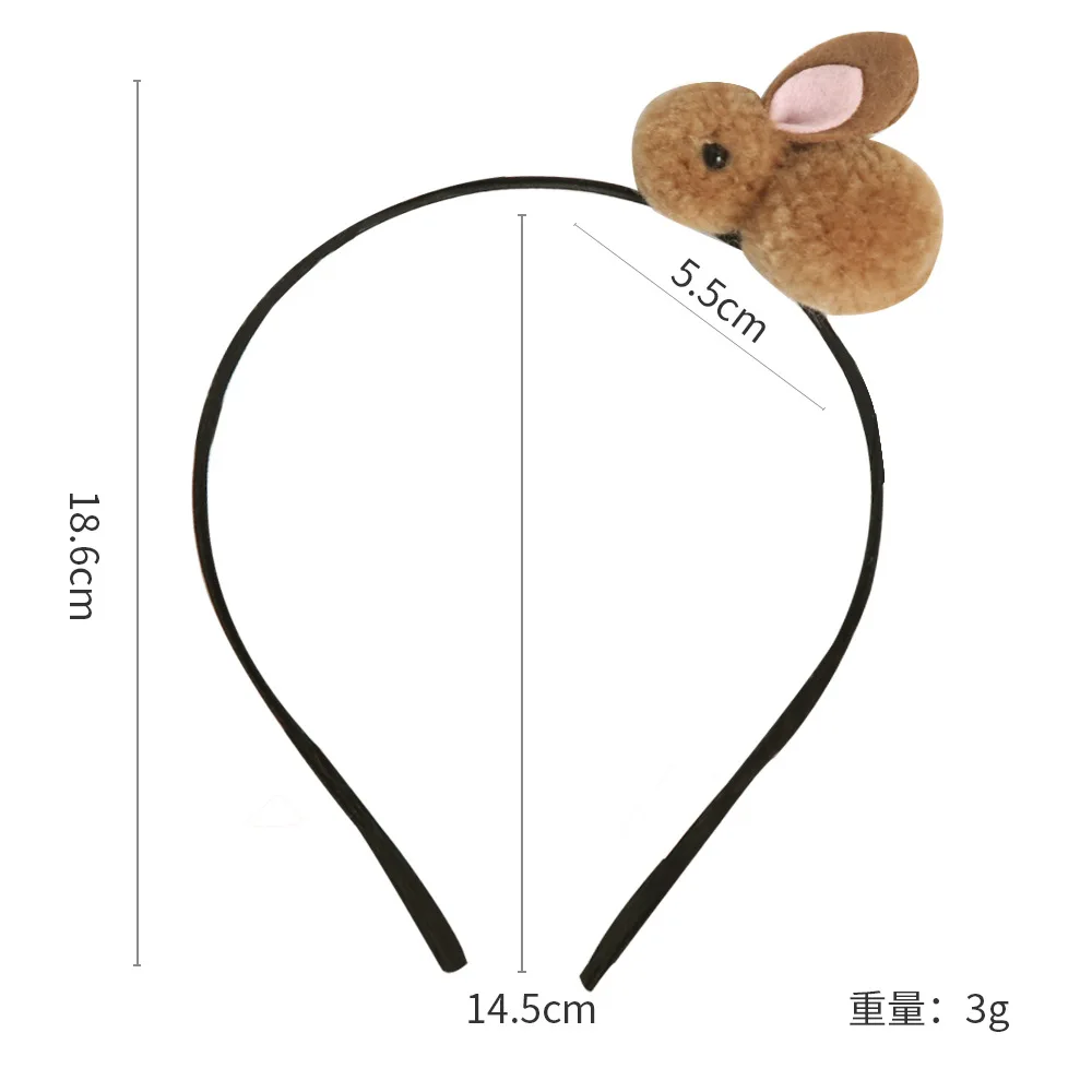 Cute Plush Easter Bunny Headband Hair Accessory for All Ages with Head Buckle Decoration Soft Bunny Ear Headband for Easter Cele