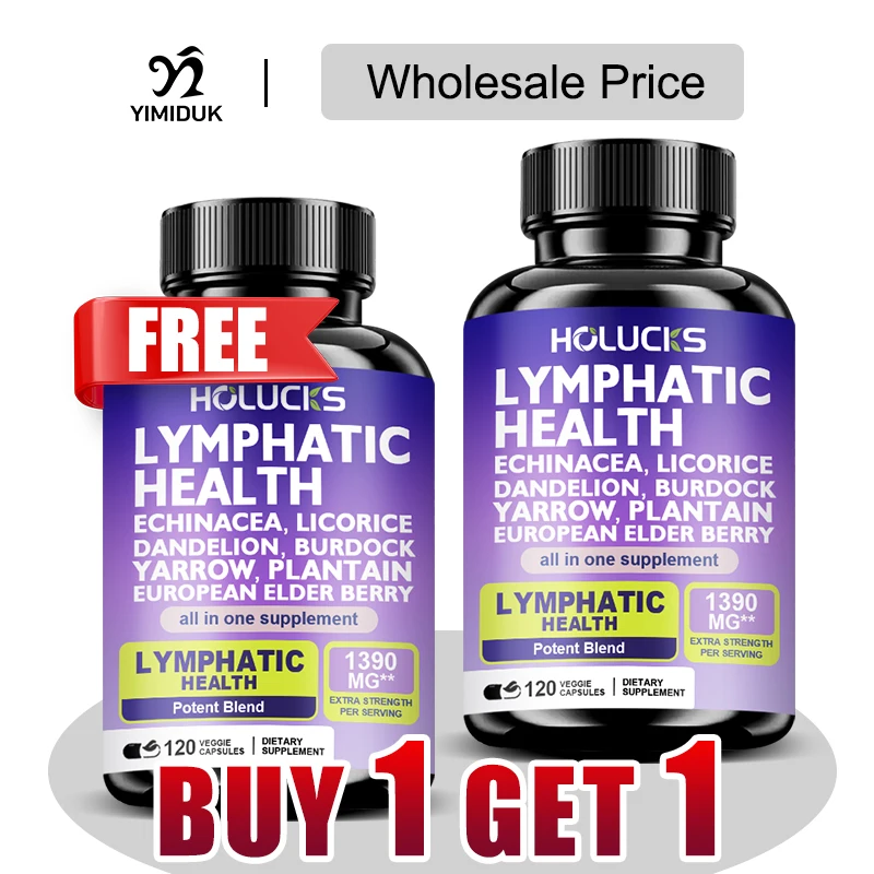 

Buy 1 Get 1 Free! Pure Lymphatic Health Supplement, for Reduces Swelling, Boosts Detox & Immune System, Improves Circulation
