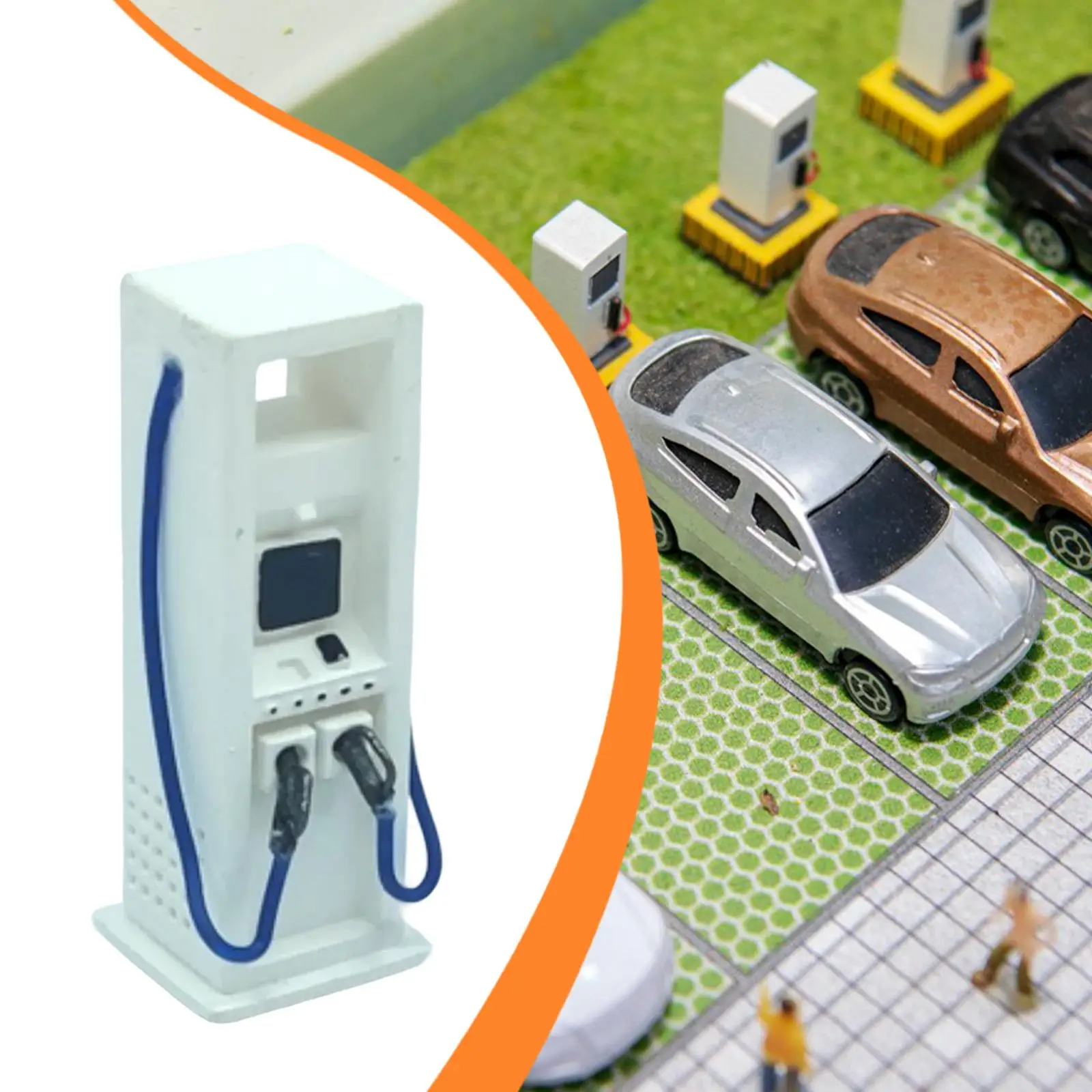 1:64 Charging Pile Model Electric Vehicle Charging Station for Landscape